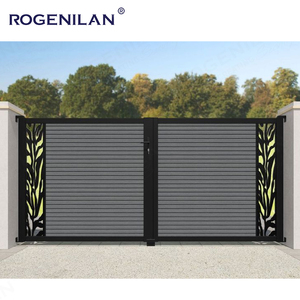 Rogenilan Portes coulissantes modernes automatiques pour l'extérieur Portes d'allée résidentielles électriques en aluminium rétractables pour la cour de la villa - Product Image 5