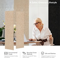 Panneau acoustique en fibre de polyester camel foncé, panneau acoustique en feutre PET auto-adhésif pour la décoration des murs et plafonds de la maison, du bureau et du studio