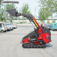Chinois 1500kg nouveau Mini chargeuse sur chenilles Rhinoceros KS1000 Mini chargeuse compacte Kubota moteur Skid Steer avec CE EPA pour l'exportation