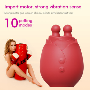 Massaggiatore <span class=keywords><strong>Vaginale</strong></span> a Forma di Rosa Vendita Calda di Fabbrica con Materiale di Alta Qualità per Alimenti Vibratore Ricaricabile Giocattoli Sessuali per Donne - Product Image 6
