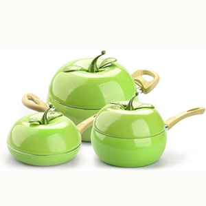 Ensemble de casseroles en céramique antiadhésives modernes, 15 pièces, avec poignées en bakélite et couvercles en verre, pour cuisinières à gaz et à induction - Product Image 1