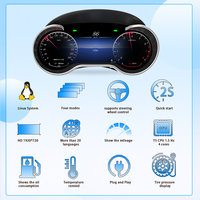 Pour Benz (3.4+7+3.4 pouces) ML/GL (12-15) Benz G (13-18) Benz GLE (15-19) Benz GLS (16-19), écran LCD intelligent de 12,3 pouces sans LDW ni L2