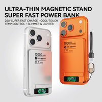 Batterie externe magnétique sans fil à grande capacité 10000 mAh avec support et écran TFT, idéale pour les voyages – Meilleures ventes