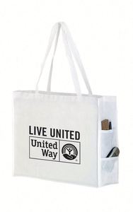 ถุงช้อปปิ้งคุณภาพสูง สีม่วงสดใส เป็นมิตรกับสิ่งแวดล้อม ผลิตจากวัสดุเคลือบแบบไม่ถักทอ ปรับแต่งได้ พร้อมช่องใส่ของ - Product Image 3