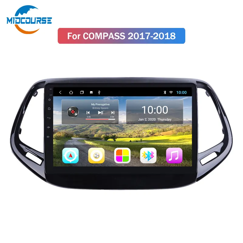 2G RAM 10.1 inch Android 10 for Jeep Compass 2017 2018 Car GPS Navigation Radio Audio Video Multimedia System(94a45c3c)