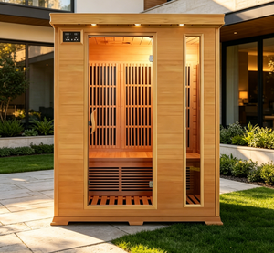Sauna Infrarroja de Exterior de Primera Calidad, Sauna Infrarroja de Madera de Cedro para Patio Trasero, Spa - Product Image 1
