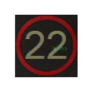 Écran d'affichage LED couleur pleine 640x640mm pour la construction routière en extérieur, IP65, avec connectivité IoT, panneau d'affichage à message variable - Product Image 1