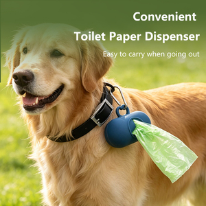 Distributeur portable de sacs à déjections canines en silicone, support de sacs à crottes en forme de capsule, attache de laisse en forme de cœur pour les propriétaires d'animaux en promenade - Product Image 3