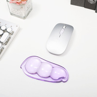 Repose-poignet créatif en silicone transparent en forme de pois, mini coussin antidérapant mignon pour souris, support de main étanche pour bureau
