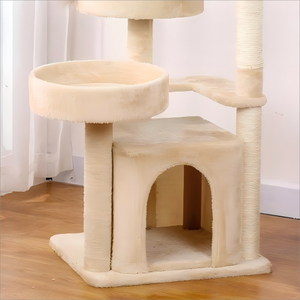 Fabricante Árbol para gatos en juguetes interactivos con tablero de rascar de sisal natural Casa de Castillo para gatos Casa de lujo para mascotas Cattery Cat Tower - Product Image 3