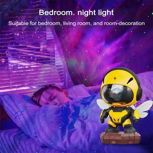 Projecteur Galaxie Robot Abeille Jouet Veilleuse Cadeau de Noël pour Enfants Décoration de Chambre <span class=keywords><strong>Projection</strong></span> <span class=keywords><strong>Plafond</strong></span> Lampe LED Étoilée Projecteur Galaxie - Product Image 3