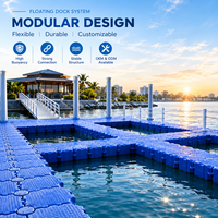 Système de ponton flottant modulaire, flexible, durable, personnalisable, structure stable, connexion robuste, flottabilité élevée