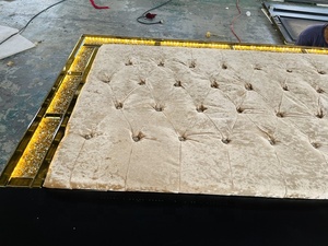 Morden giường phòng đồ nội thất Bộ Vải đầu giường đồ nội thất nhà phòng ngủ hiện đại GIƯỜNG GỖ Tiêu chuẩn đóng gói vua và nữ hoàng Kích thước - Product Image 5