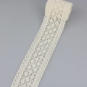 (5meter/roll) White Cotton Emgoldenred Lace Net Ribbons Fabric Trim Handwork DIY Sewing Handmade Craft Materials Lace Clothing