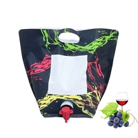 5L Stand up Pouch Sac de papier d'aluminium Emballage de vin Cocktail Pack en plastique Stand up Pouch Pocket avec Vitop
