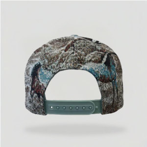 Cappellino da Baseball Unisex a 5 Pannelli con Visiera Estesa in Tessuto Jacquard, Ricamo Piatto, Stile Street Vintage, 100% Cotone, Chiusura a Scatto - Product Image 3