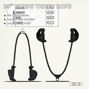 Poignées ergonomiques <span class=keywords><strong>Corde</strong></span> pour biceps et triceps de 36 pouces pour système de <span class=keywords><strong>poulie</strong></span> de machine à câbles Accessoire de câble pour <span class=keywords><strong>musculation</strong></span> - Product Image 2