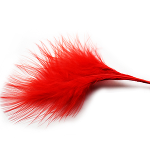 Gran oferta de plumas de sangre de marabú de pavo de alta calidad de 2-3 "para Material de pesca de atado de moscas de Carnaval - Product Image 4