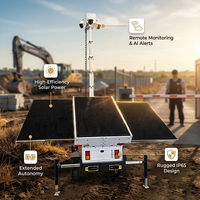 Remorque de sécurité solaire multifonctionnelle avec surveillance vidéo, sans alimentation externe, spéciale zones désertiques et reculées