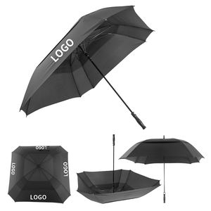High quality windproof waterproof personalized brand logo advertising luxury printed automatic golf umbrella vented umbrellas - Product Image 6