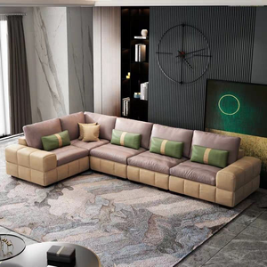 Venta al por mayor 2023 Estilo nórdico <span class=keywords><strong>casa</strong></span> <span class=keywords><strong>de</strong></span> tres plazas muebles <span class=keywords><strong>de</strong></span> sala <span class=keywords><strong>de</strong></span> estar 3 plazas salón Suite alta calidad cuero lujo sofá conjunto - Product Image 6