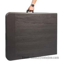 Mesa de picnic plegable de HDPE moderna de 183cm y 6 pies, manija de mesa de banquete plegable de PP duradera para cocina, Campamento, fiesta, Villa, comedor