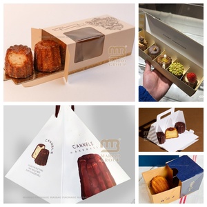 Venta al por mayor Simple 3 Cápsulas 6 Cápsulas Triángulo Hornear Caja de Embalaje Mufflin Cupcake Cake Box - Product Image 4