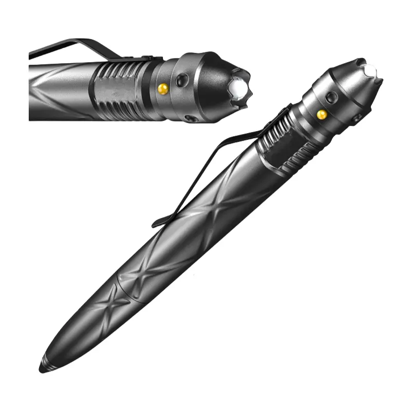 Многофункциональная тактическая ручка для мужчин-светодиодный фонарик и ручка для выживания на открытом воздухе-уникальный подарок для брата или да