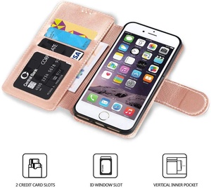 Leyi Trở Lại Flap Wallet Trường Hợp Đối Với iPhone XS X 17 Với HD Bảo Vệ Màn Hình 1 Gói Điện Thoại Di Động Ví - Product Image 6