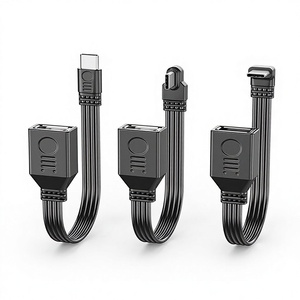 สายดาต้า Type-C เป็น USB-A OTG พร้อมปลอกซิลิโคนแบบโค้ง สำหรับแท็บเล็ต โทรศัพท์ และแฟลชไดรฟ์ USB - Product Image 1