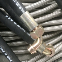 Tuyau hydraulique tressé haute pression en caoutchouc pour usage industriel, à très longue durée de vie, flexible et assemblé