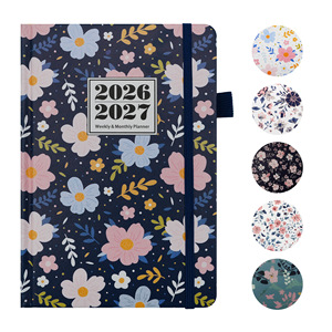 สมุดโน้ตเด็กผู้หญิง A5 ปี 2026-2027 แผนการรายสัปดาห์<span class=keywords><strong>ภาษา</strong></span><span class=keywords><strong>จีน</strong></span>และ<span class=keywords><strong>ภาษา</strong></span>อังกฤษ สำหรับวางแผนกำหนดการ ดีไซน์ลายดอกไม้เย็บแบบซาดเดิลสติทช์ ของขวัญ - Product Image 3