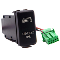 Interrupteur poussoir de remplacement MOMENTARY OEM gravé au laser 12V 3A avec double lumière LED pour Hilux, FJ Cruiser, Landcruiser