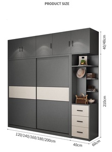 <span class=keywords><strong>Armario</strong></span> de Diseño Moderno en Oferta, <span class=keywords><strong>Armario</strong></span> Organizador de Ropa con Puertas Corredizas y Espejos, Muebles de Dormitorio OEM - Product Image 5