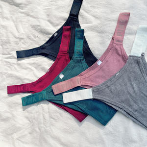 Tanga de Algodón con Banda Elástica con Letras del Alfabeto, Ropa Interior sin Costuras para Mujer - Product Image 2