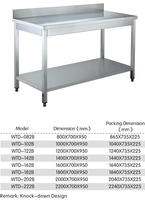Table de travail industrielle en acier inoxydable de grande taille à double niveau pour ligne d'assemblage de réparation automobile pour atelier de réparation automobile