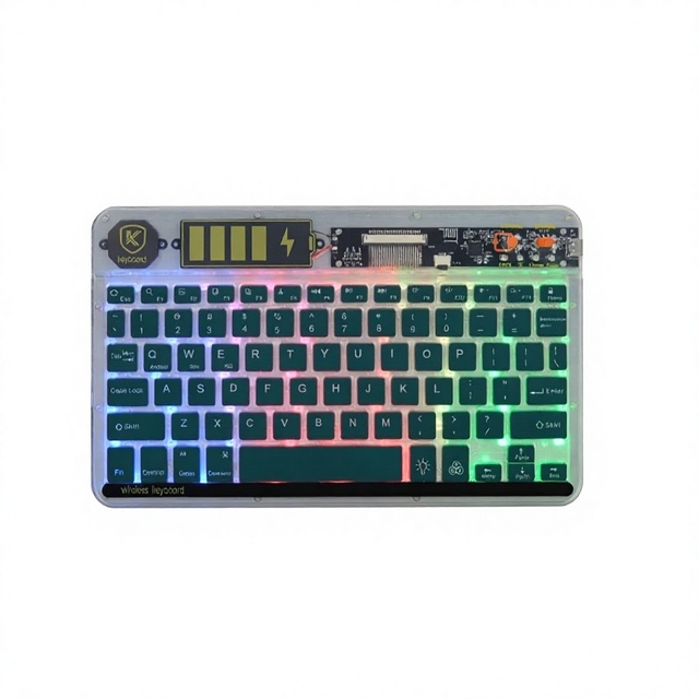 New Transparent Wireless Backlit for Keyboard for iPad Android for Tablets-Ultrathin Portable Compatible Multiple