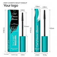Mascara personnalisé avec logo, 2 teintes noir et brun, longue tenue, waterproof, résistant à la transpiration, effet recourbant, volume et allongement, maquillage en marque privée
