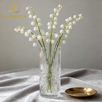 Vases en verre hauts et grands en gros pour fleurs, design nordique minimaliste, vase de table, accessoires de décoration intérieure, cadeau