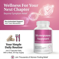 Capsules alimentaires de soutien à la ménopause pour femmes, formule trèfle rouge et Dong Quai, complément naturel à base de plantes pour le bien-être corporel