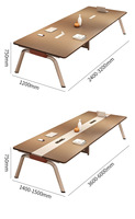 Table de conférence longue minimaliste moderne avec combinaison de chaises pour les salles de réunion Réception Négociation ou formation