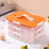 Boîte de rangement moderne pour réfrigérateur en plastique épais, transparente, en PP de qualité alimentaire, pour snacks et œufs, avec couvercle