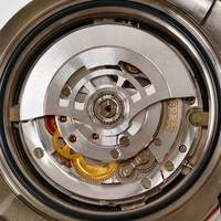 Montre sans carte ERF Factory, réglage du poids de l'équilibreur à ressort bleu, montre en titane