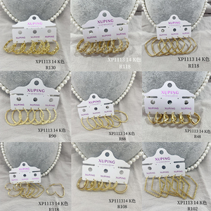 XP1113 เครื่องประดับซูปิง แฟชั่นหรูหรา เรียบง่าย ต่างหูทอง 14k ต่างหูคริสตัล CZ ทรงห่วงสำหรับผู้หญิง ขายส่งจำนวนมาก ปี 2023 - Product Image 5