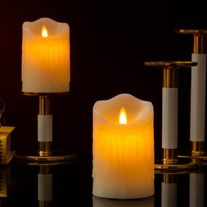 Bougie pilier LED électronique à tête oscillante en plastique souple pour la décoration de mariage, de maison et de chambre, idéale pour les fêtes de Pâques, Halloween et Ramadan - Product Image 5