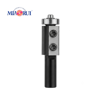 Miaorui Fraise de défonceuse à double tranchant de 12,7 mm (1/2 po) avec roulement de guidage et inserts remplaçables à serrage mécanique