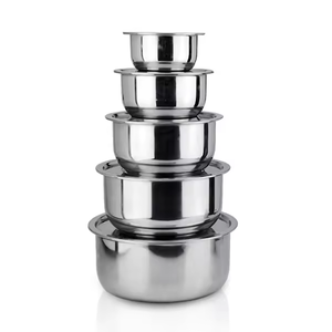 Factory 5pcs Stainless Steel <strong>Pots</strong> Cooking <strong>Pot</strong> Soup Stock <strong>Pots</strong> OG Kitchen <strong>Utensil</strong> Indian Cookware Set With Lids - Product Image 2