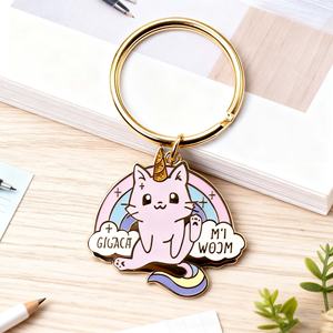 Llavero Personalizado con Diseño de Gato, en Aleación de Zinc con Esmalte Duro, Ideal para Regalos Pequeños, Souvenirs y Productos Promocionales - Product Image 2