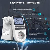 Enchufe Temporizador Digital con Pantalla LCD para UE/Reino Unido/EE. UU./Australia, Enchufe Temporizador de Ahorro de Energía