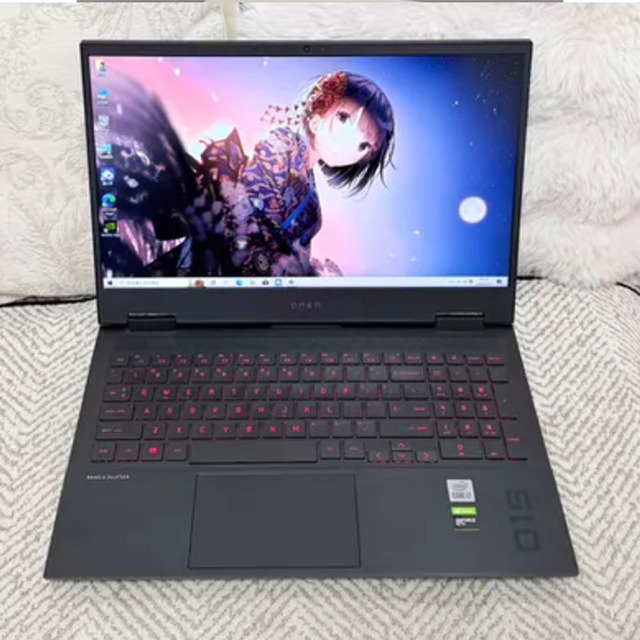 H-P OMEN 6 15.5" Slim Gaming Laptop - I7-10th Gen, 16GB RAM, 512GB SSD, RTX 1650 Ti 4G, 144Hz - 95% New, High Quality